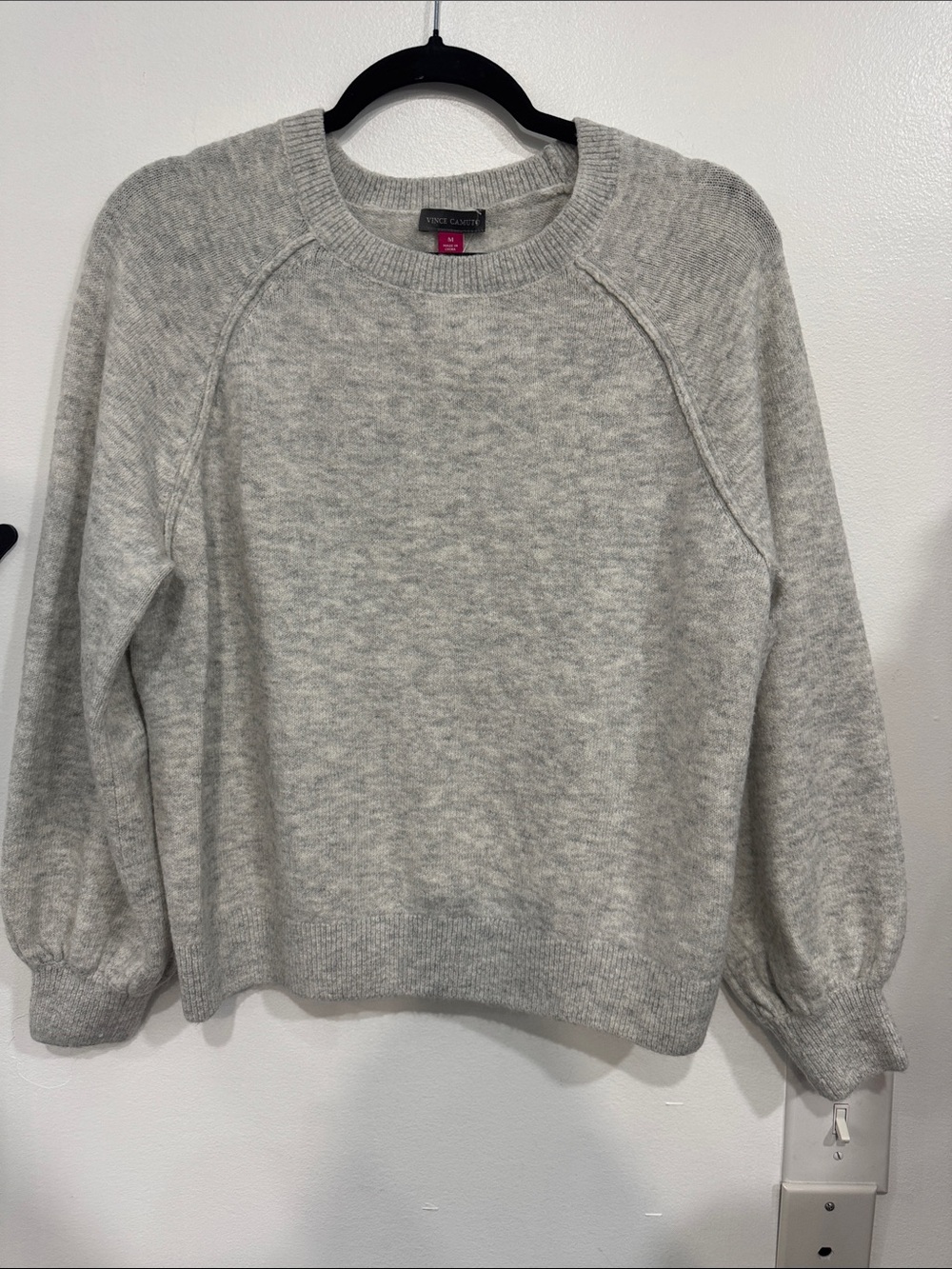 Vince Camuto Light Heather Gray Crewneck Sweater